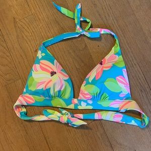 VS SWIM floral halter push-up bikini top